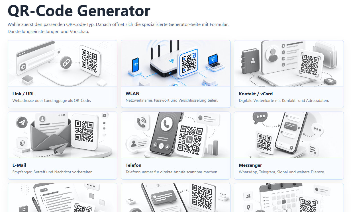 Hero-Grafik des XONTO QR-Code Generators mit App-Ansicht